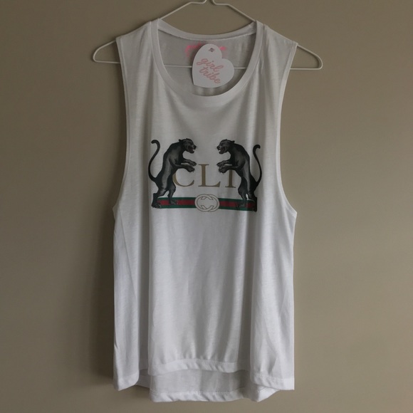 GIRL TRIBE Designer CLT Double Panther Muscle Tank - Picture 5 of 6
